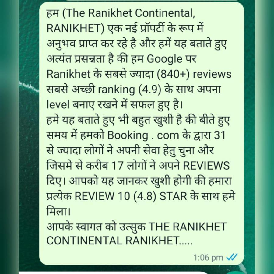 The Ranikhet Continental Hotel Luaran gambar